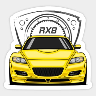 Yellow RX8 JDM Sticker